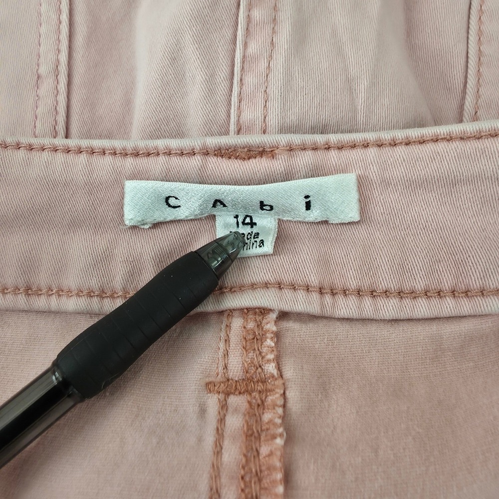 Cabi Style 230 Skinny Mid Rise Stretch Pink Jeans Womens 14 - Picture 7 of 8